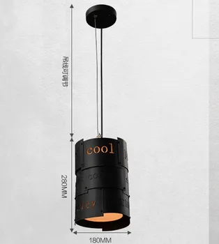 Loft Stiliaus Tuščiaviduriai Geležies Droplight Derliaus Pakabukas Šviesos Armatūra Pakaba Apšvietimas, Baras, Kavos Virtuvės Stalo Kabo Lempa