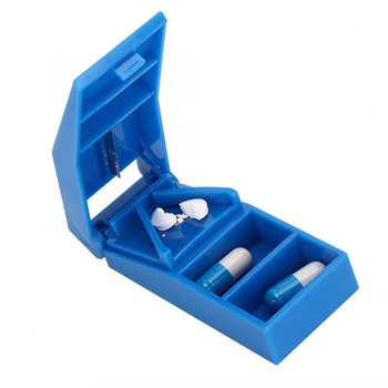 1PCS Mini Tabletes Cutter Medicina Lauke Tabletes Smulkinimo Malūnėlis Splitter Tablet Cutter Daliklis Saugojimo Atveju Tablečių Dėžutė Tabletes Atvejais Atsitiktinis