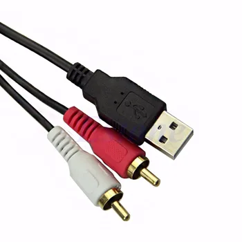 Naujausias Flush Mount Automobilio Prietaisų skydelis USB/3.5 mm Audio USB Vyras+ 2 RCA Plug Kabelio