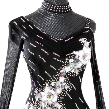 Pramoginių Šokių Suknelė Naujausias Dizaino Moteris Šiuolaikinės Valsas Tango Šokių Suknelė/standartinis Pramoginiai Konkurencijos Kostiumas