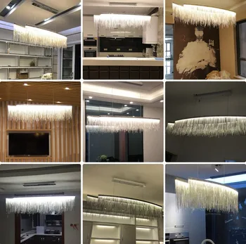 Prabanga kutas aliuminio grandinės šviestuvo LED pedantas lempos kūrybinė asmenybė kambarį restoranas apšvietimo šviestuvas