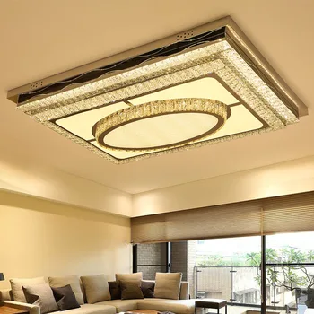 Crystal šviesos kambarį lempos stačiakampio formos paprastas, modernus aukštos klasės prabangių namų fojė žibintai LED lubų lempos, LED lubų lempos
