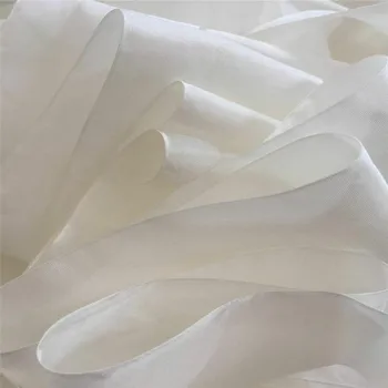 50mm undyed balta gryno šilko siuvinėjimo juostelės plonos taftos aukštos kokybės šilko juostelės Ania Juostelės Amatų