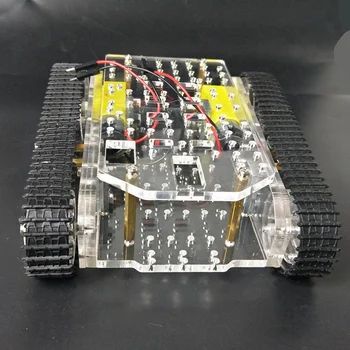 Protingas Robotas Bakas Automobilių Važiuoklės Rinkiniai Skaidrus Vikšrinės Važiuoklės Stebimi Platforma Arduino Bakas