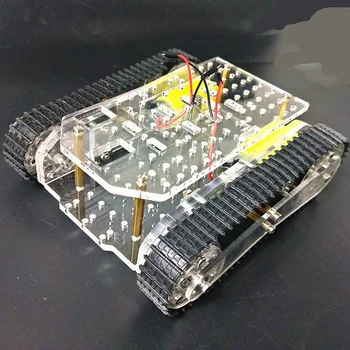 Protingas Robotas Bakas Automobilių Važiuoklės Rinkiniai Skaidrus Vikšrinės Važiuoklės Stebimi Platforma Arduino Bakas