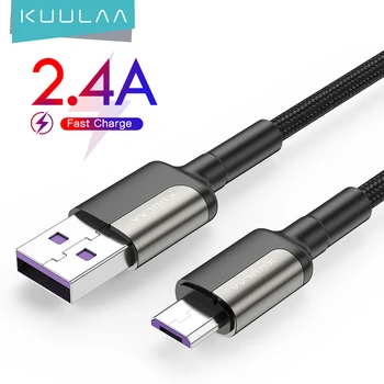 KUULAA Micro USB Kabelis 3A Nailono spartusis įkrovimas USB Duomenų Kabelis, skirtas 