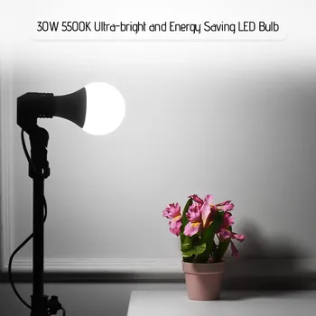 Andoer 30W E27 Energijos taupymo LED Lempos Lemputė 5500K Minkštos Baltos Dienos Foto Video Studija, Namų, Komercinių Apšvietimo Lemputės, Lempos