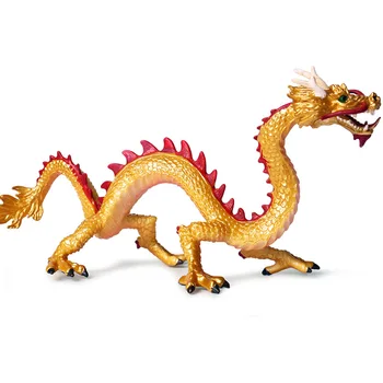 24*8*11cm Modeliavimas Mitologijos ir Legendų Rytų Drakonas Gyvūnų Modelio Žaislas Blue Dragon Modelis Shenlong Jiaolong Kinų Drakonas Eiti