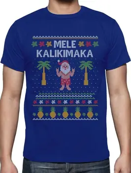 Naujausias 2019 Vyrų Mados Mele Kalikimaka Havajų Kalėdų Teminius Bjaurusis Kalėdų Džemperis Marškinėliai Dovanų Idėja Juokinga Medvilnė Tee