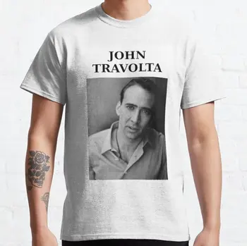 Nicolas Travolta (John Cage WTF Marškinėliai, vyriški Vasaros marškinėliai 3D Atspausdintas Tshirts trumpomis Rankovėmis Marškinėlius Vyrai/moterys T-shirt