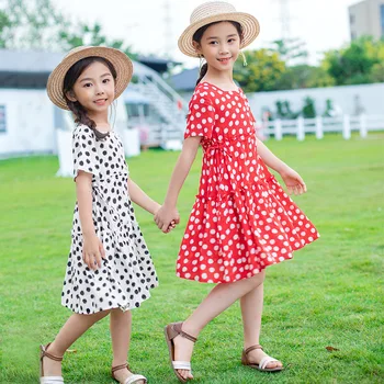 Naujas mados 2020 m. vaikams baby girl dress mielas suknelė polka dot trumpomis rankovėmis, minkšta atsitiktinis vaikų vasaros mergina suknelė