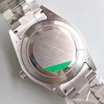 Naujas Vyrų Automatinis Mechaninis laikrodis Nerūdijančio Plieno, Safyro Kristalas, Sidabro Juoda Romos ryšys Apyrankės, Laikrodžiai 41mm