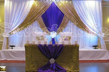 3M*6M royal blue & Blizga China Vestuvių fonas wih gražus swags bling Weding scenos uždangą Vestuvių Dekoravimas