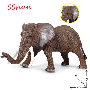 Vaikai modeliavimas laukinių gyvūnų tuščiaviduriai dramblys modelis Afrikos vyrų dramblį Zoologijos sode dramblys Azijos dramblys Statinis modelis žaislas