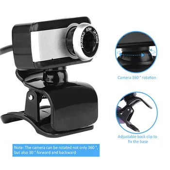 Mini HD Webcam su integruotu Mikrofonu 0.3 MP 480P USB Kompiuterio, Fotoaparato, Kameros USB Tvarkyklės Nemokama Interneto vaizdo Kamera, Skirta 