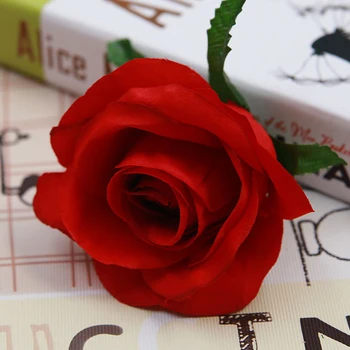 10vnt Dirbtinių Rožių Gėlių Galvos 9cm Šilko Netikrą Rožių Gėlių Šaliai Vestuvių Prekių Sienos PASIDARYK pats Apdailos Scrapbooking Amatų Vainikas