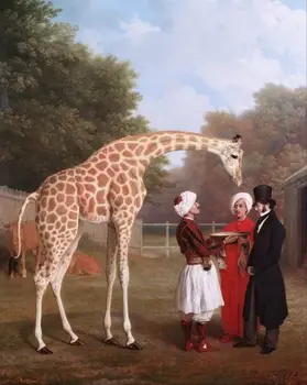 Medvilnės be rėmelio klasikinio teismas pav žirafa drobės spaudiniai aliejaus tapybai atspausdintas ant medvilnės namo sienos meno apdailos nuotrauką