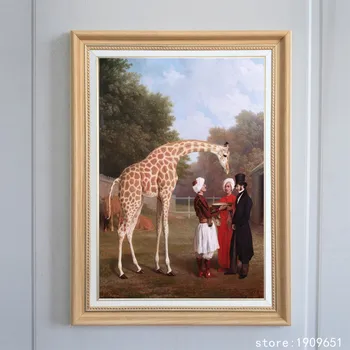 Medvilnės be rėmelio klasikinio teismas pav žirafa drobės spaudiniai aliejaus tapybai atspausdintas ant medvilnės namo sienos meno apdailos nuotrauką