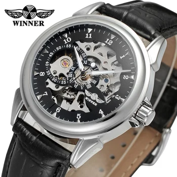 Nugalėtojas vyriški Žiūrėti Fashion Laikrodžiai Vyrų Aukščiausios Kokybės Mechaninė Vyrai Žiūrėti Gamyklos Parduotuvė Nemokamas Pristatymas WRG8022M3S6