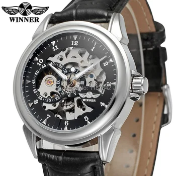 Nugalėtojas vyriški Žiūrėti Fashion Laikrodžiai Vyrų Aukščiausios Kokybės Mechaninė Vyrai Žiūrėti Gamyklos Parduotuvė Nemokamas Pristatymas WRG8022M3S6