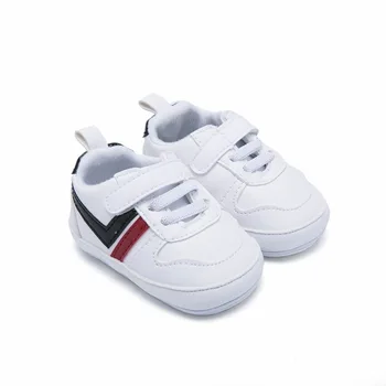 Sunku soled berniuko batai balti kūdikio batai odiniai, guminis padas batų berniuko, juoda oda kūdikių bateliai