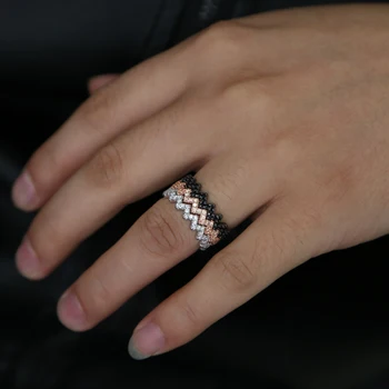 Paprasta Amžinybės Žiedas Vestuvinis 925 Sterlingas sidabro Nutiesti AAAA cz Pareiškimą Šalies Žiedai Moterims Piršto Priedai Vestuvių Juostoje