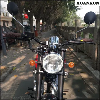 XUANKUN Cafe Racer Retro Motociklų Modifikuoti Aliuminio Lydinio, Norėdami Pakeisti Kryptį, Jonas Su Žąsų Rankenos